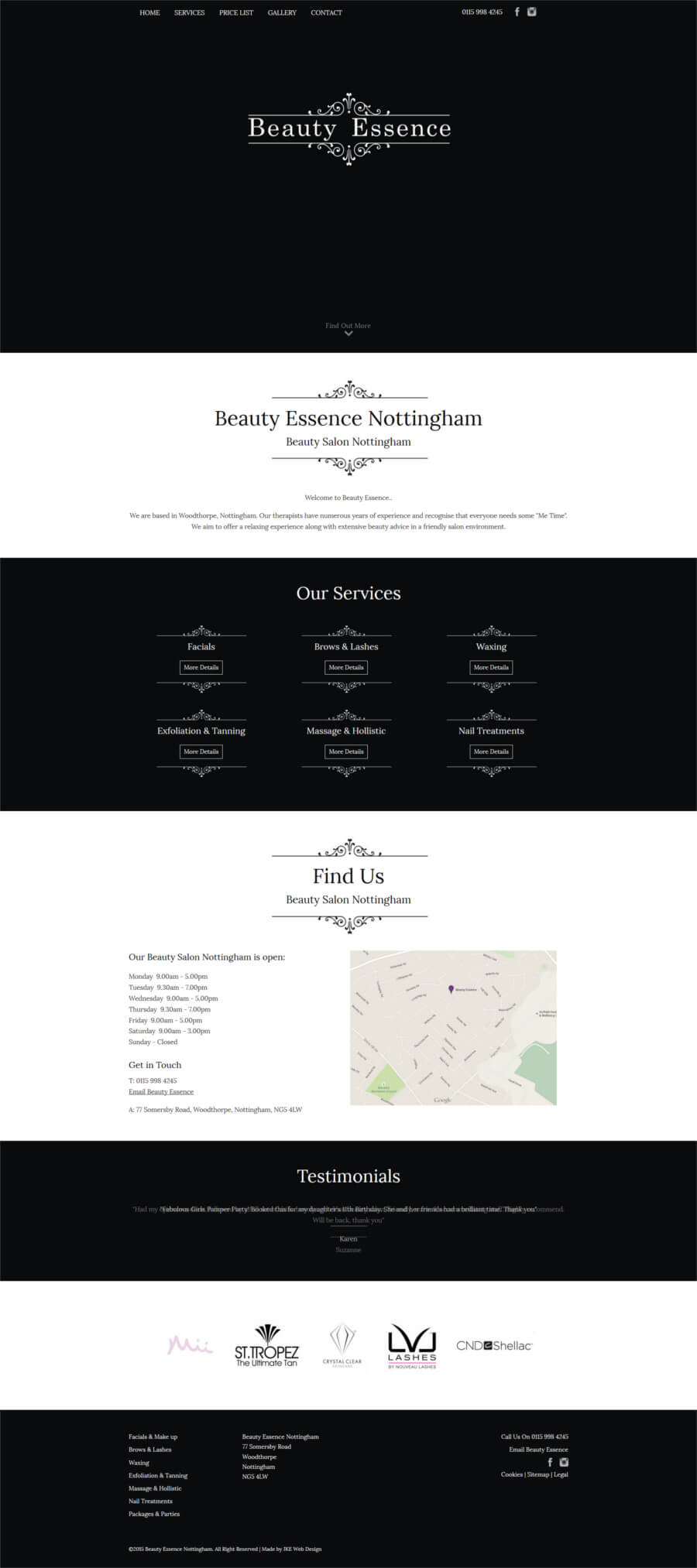 Beauty Essence website