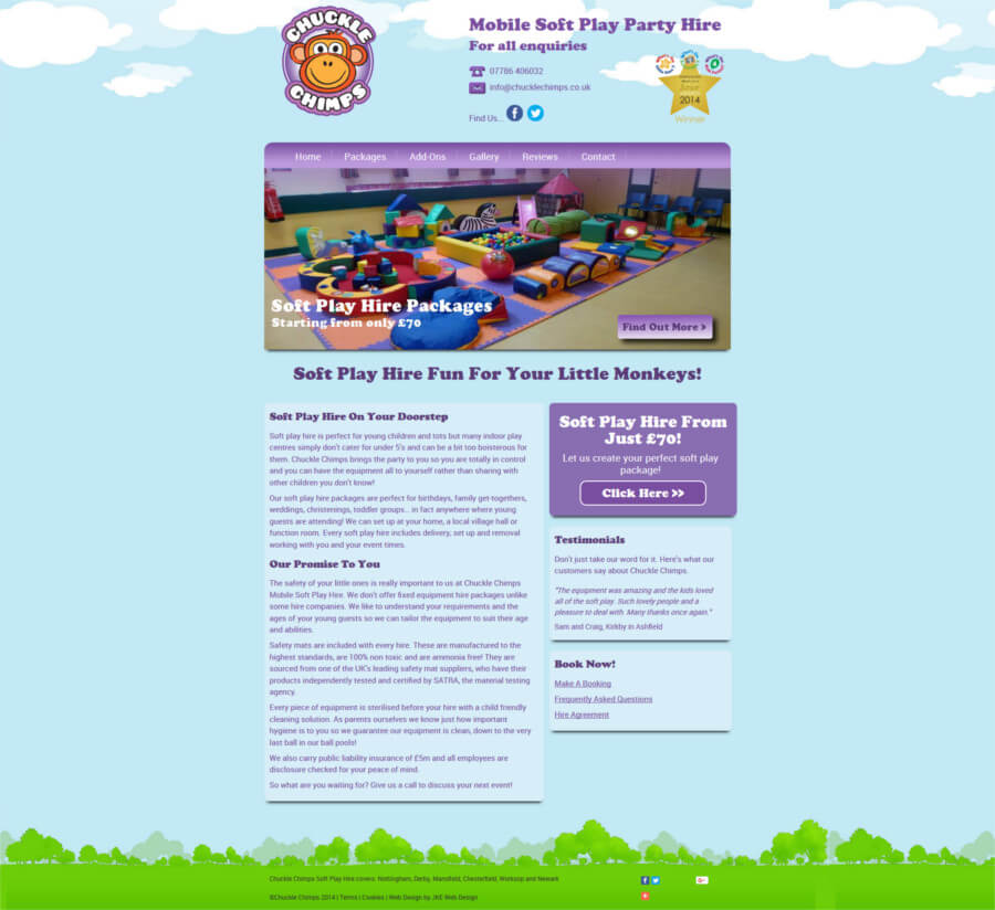 Chuckle Chimps website