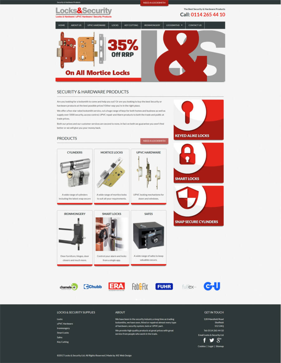 Locks & Security Ltd website