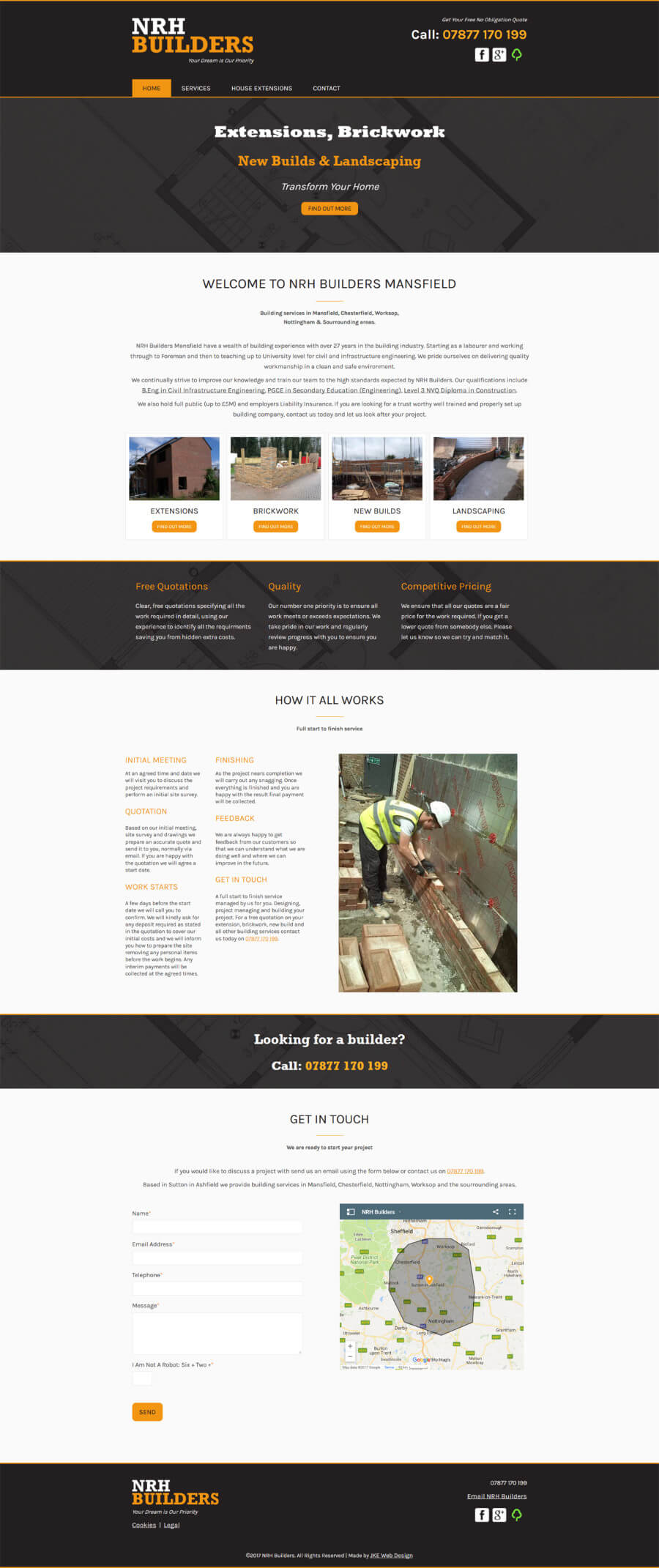 NRH Builders website